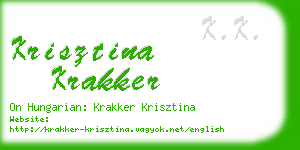 krisztina krakker business card